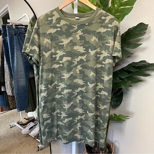 💚 Old Navy Camo T-Shirt Dress | Oversized Utility Tee Dress Green Sz M